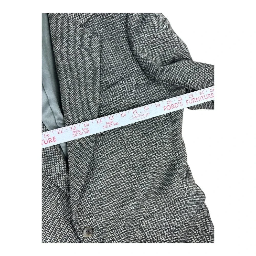 Tom Wade Blazer Mens 42 USA Vintage Union Basketweave Sport Coat Brown Black